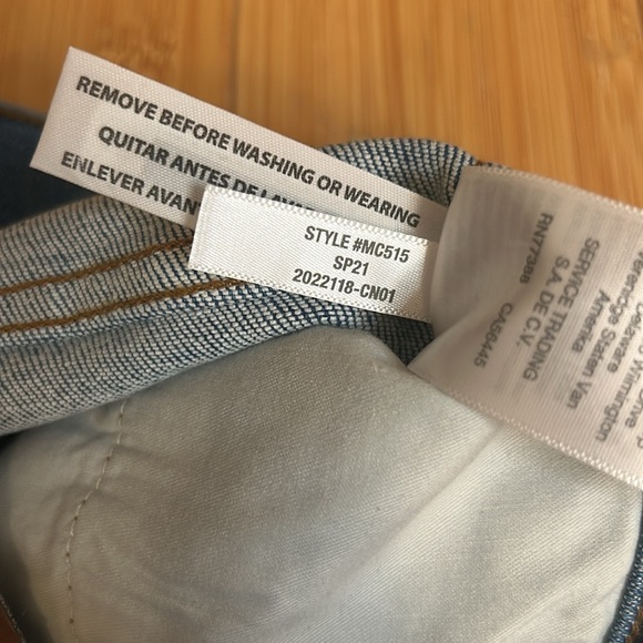 Madewell 10” High Rise Skinny Crop Denim Jeans size 25 NWOT - Picture 4 of 11